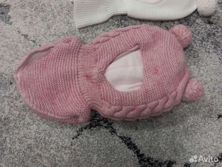 Шапка шлем для девочки 3-5 лет