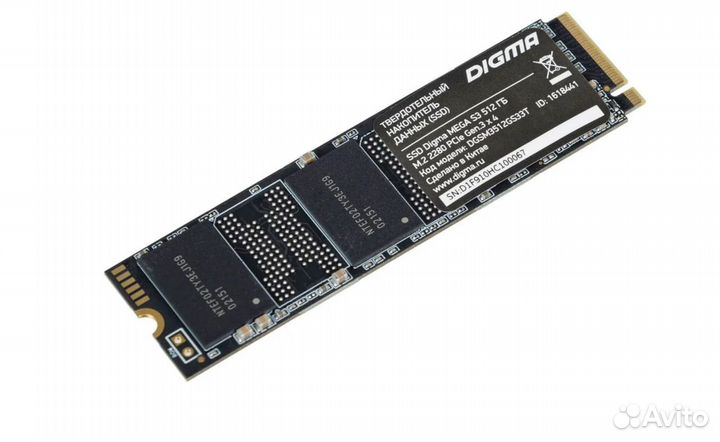 Digma 512 гб Внутренний SSD-диск mega S3