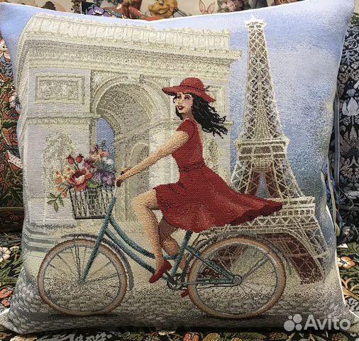 Наволочки декоративные гобеленовые Париж Санторини