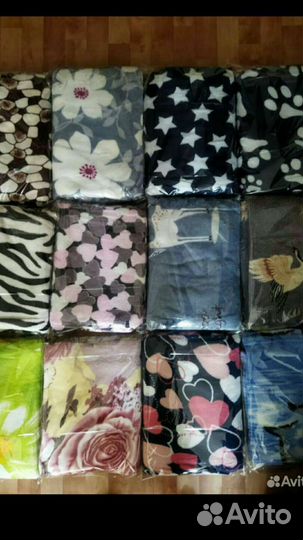 Пледы флисовые