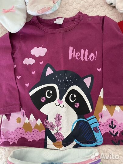 Пакет вещей на девочку 68-74-80 размер