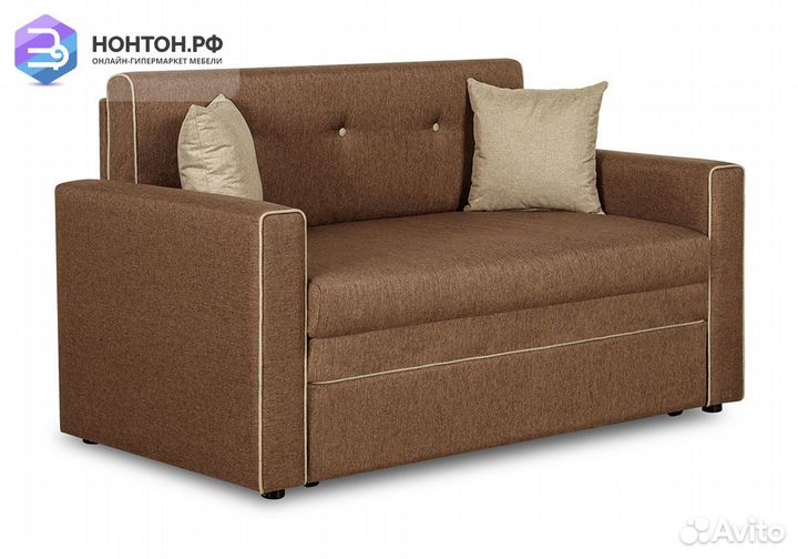 Диван выкатной Найс коричневый / бежевый