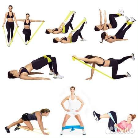 Латексная лента, набор для фитнеса