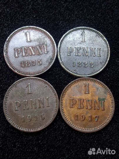Монеты Финляндии в составе Р.И,см.список