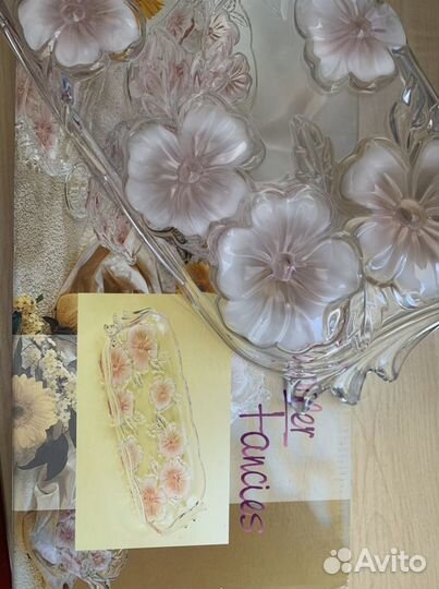 Walther glas блюдо и конфетница Германия