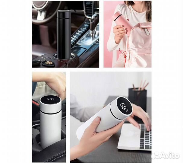 Термос с датчиком Roadlike Smart 500мл, черный