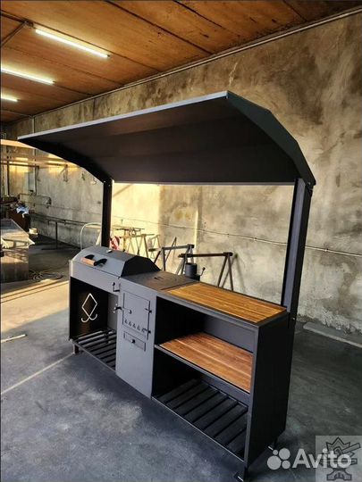 Мангал с крышей 4в1
