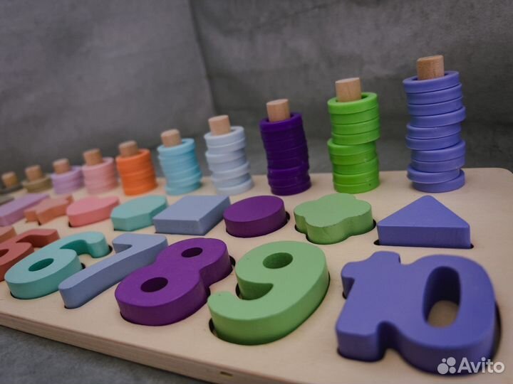 Цифровая логарифмическая доска сортер 3в1