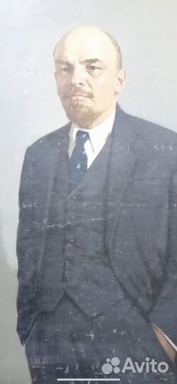 Портрет Ленина В.И.,р.202*126 см.,холст,масло