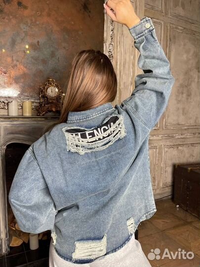 Джинсовая рубашка Balenciaga 42-46