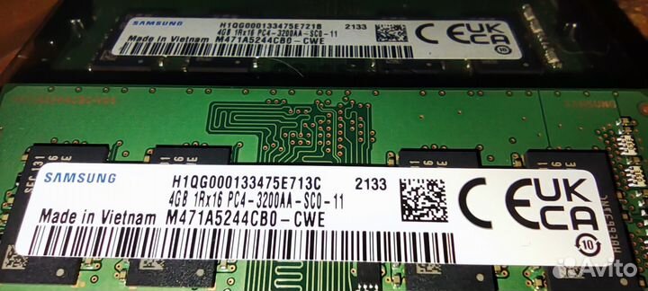 Оперативная память для ноутбука Samsung DDR4 4GB