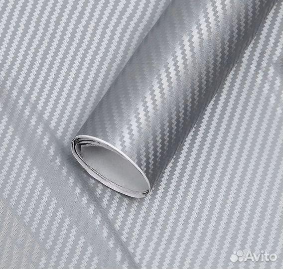 Виниловая пленка под карбон Серая 1520 мм