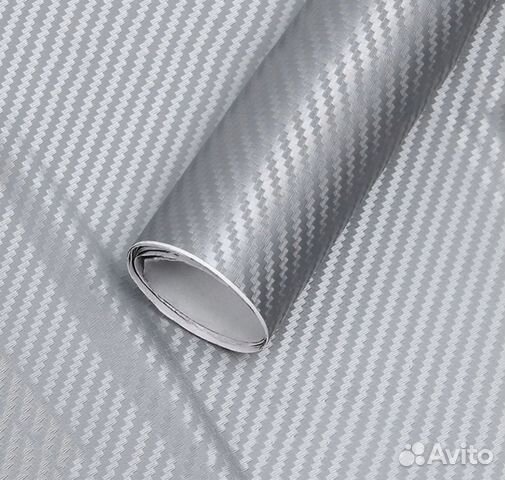 Виниловая пленка под карбон Серая 1520 мм