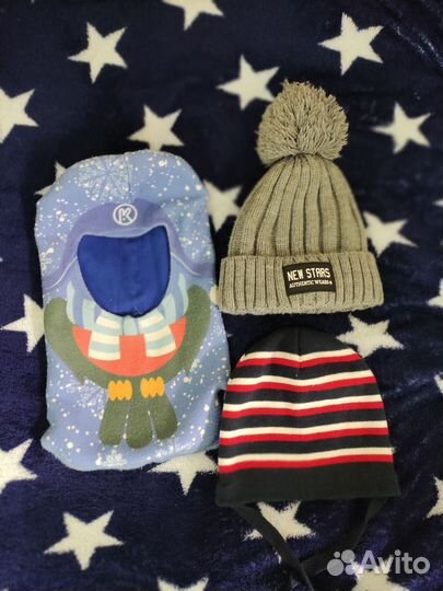 Шапка шлем, шапка бини, 50-52