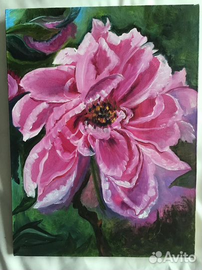 Картина маслом цветы/весенние цветы