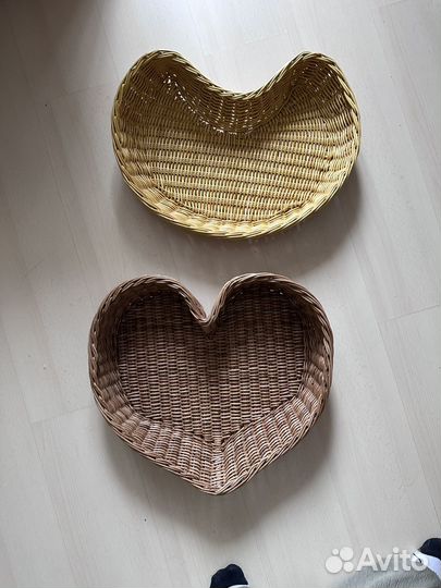 Корзина для фотосессии соломенная