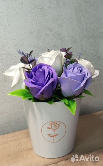 Букет из мыльных роз