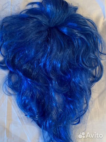 Парик синий на сетке