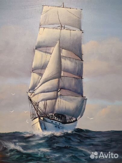 Картина маслом на холсте парус