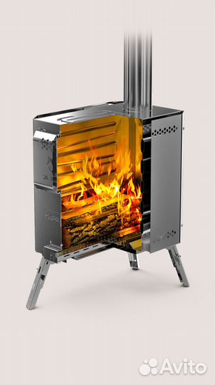 Мобильная (походная) печь для бани и палатки