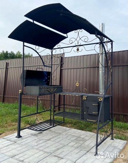 Мангал с крышей