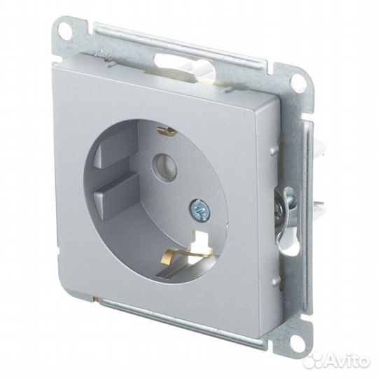 Розетка ATN000345 скрытая установка алюминий с заз