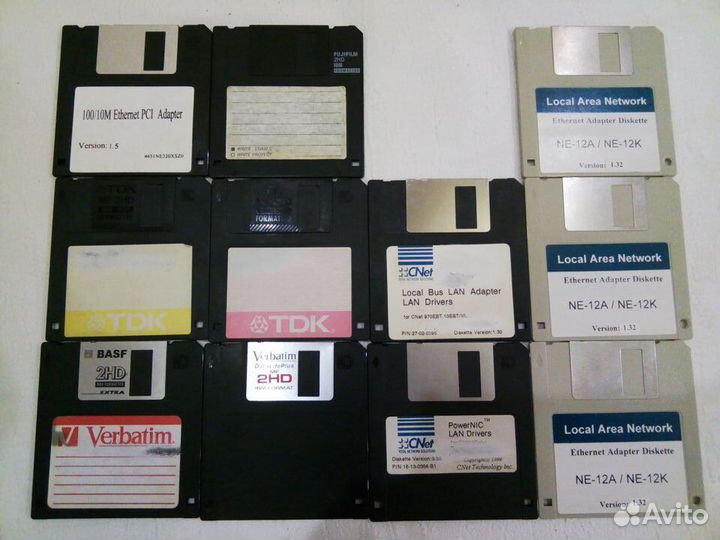 Дискеты разные11 штук+Бокс дляХранения1шт Раритет