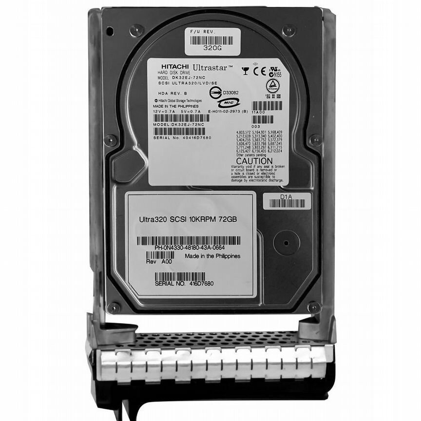 [N4330] Жесткий Диск Dell 73gb U160scsi 3.5" Hdd N4330
