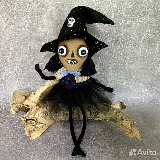 Кукла ручной работы Ведьма Хеллоуин декор подарок