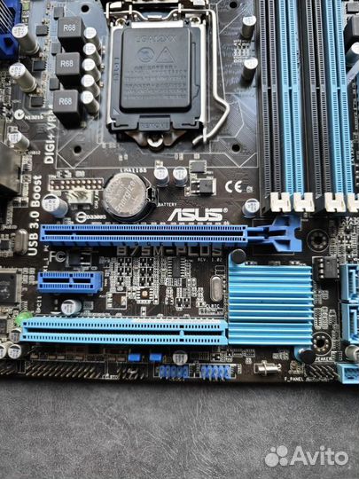 Материнская плата Asus b75m-plus lga 1155