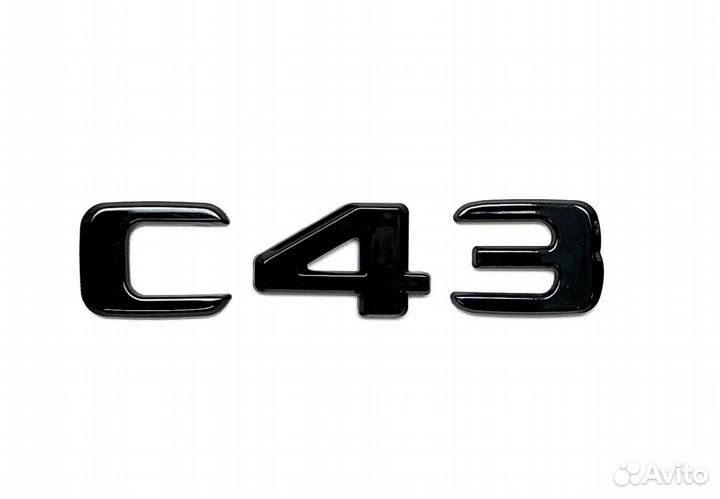 Комплект: шильдик Mercedes C43 + AMG черн