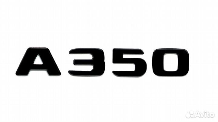 Комплект: шильдик Mercedes A350 + AMG черный