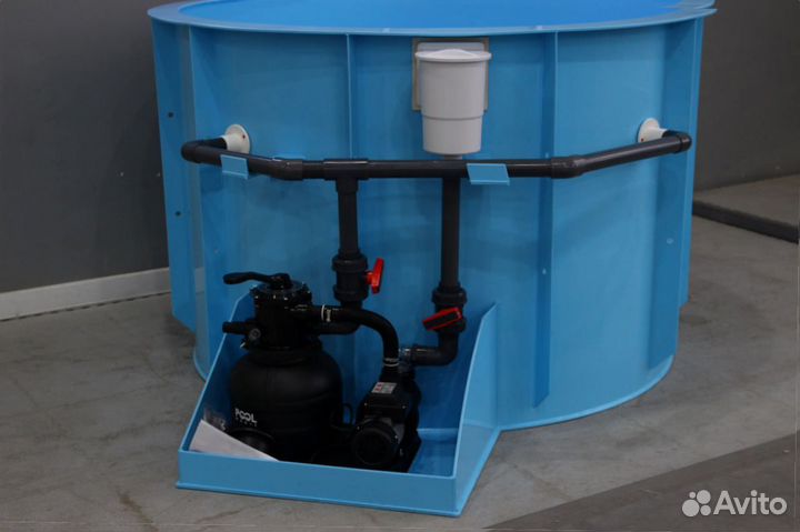 Купель круглая с установкой 1х1,2 м 0,9 м3