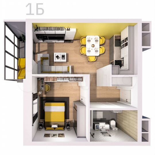1-к. квартира, 46,1 м², 3/25 эт.