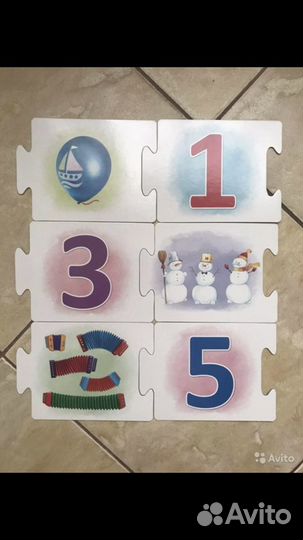 Пазл Цифры и счёт робинс