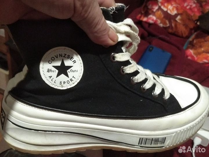 Кроссовки кеды высокие (новые)