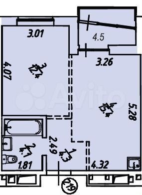 1-к. квартира, 40,7 м², 12/18 эт.