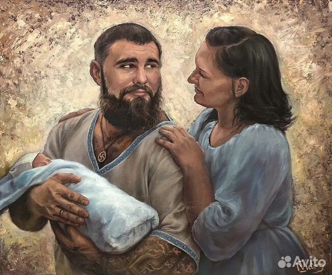 Портрет маслом на заказ, ручная работа