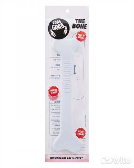 Наклейка на сноуборд crab grab THE bone white&nbs