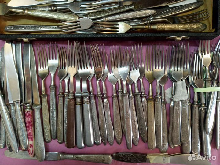 Ложки вилки ножи нерж алюминий СССР