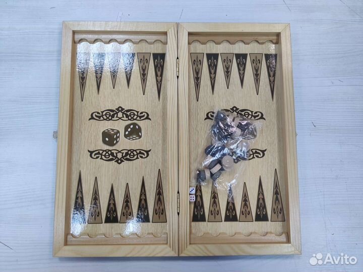 Нарды деревянные 40 см Львы