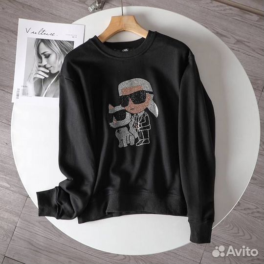 Свитшоты чёрные Karl Lagerfeld s/m оригинал