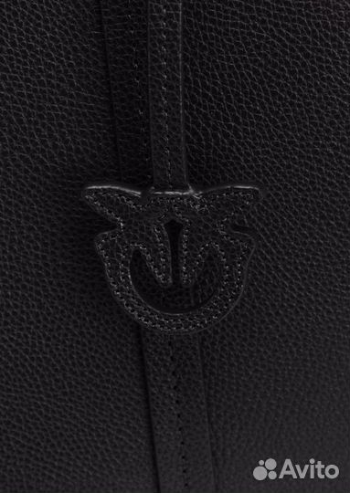 Сумка шопер натуральная кожа черная