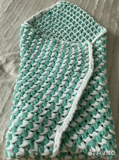 Плед из alize puffy 100 на 130 см