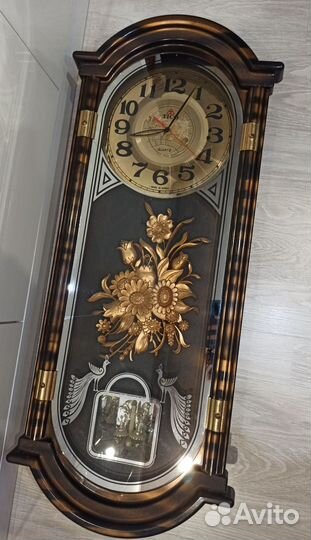 Часы СССР Корея винтаж ретро настенные интерьер