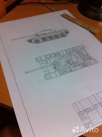Чертежи по черчению, начерт. геометрии. Изготовлен
