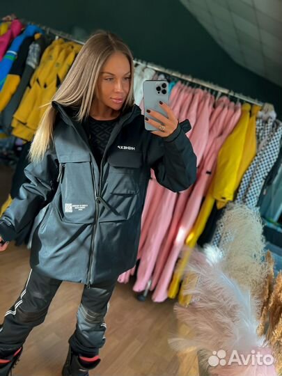 Куртка горнолыжная унисекс на мембране черная