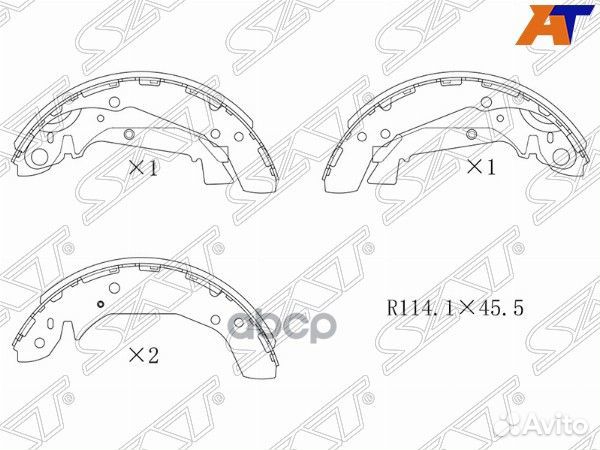 Колодки тормозные зад барабан hyundai sonata(Та