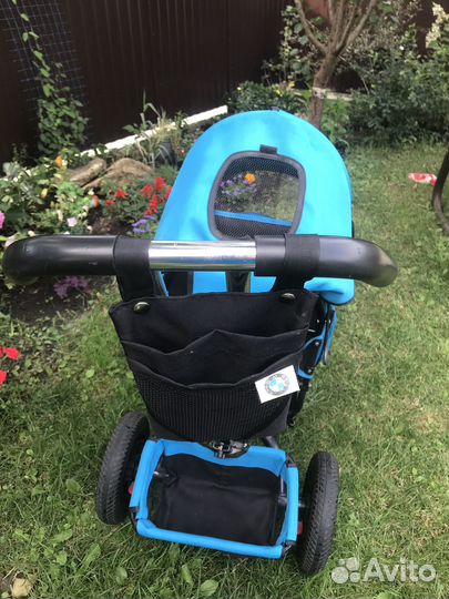 Детский трехколесный велосипед коляска