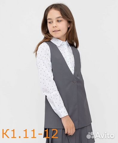 Жилет для девочки удлиненный р.164,170